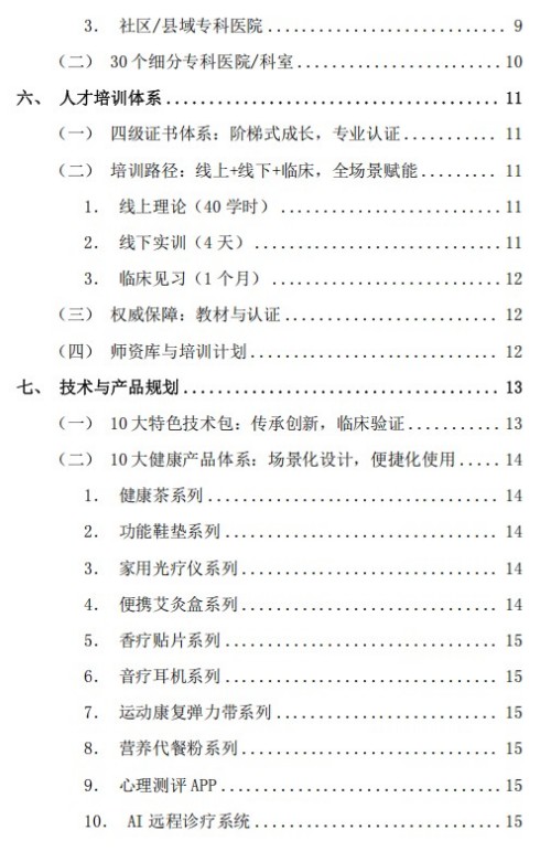 全国首创非药物医院项目实施计划