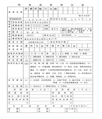中药创新药白龙酒治疗癌症 一直居世界领先水平